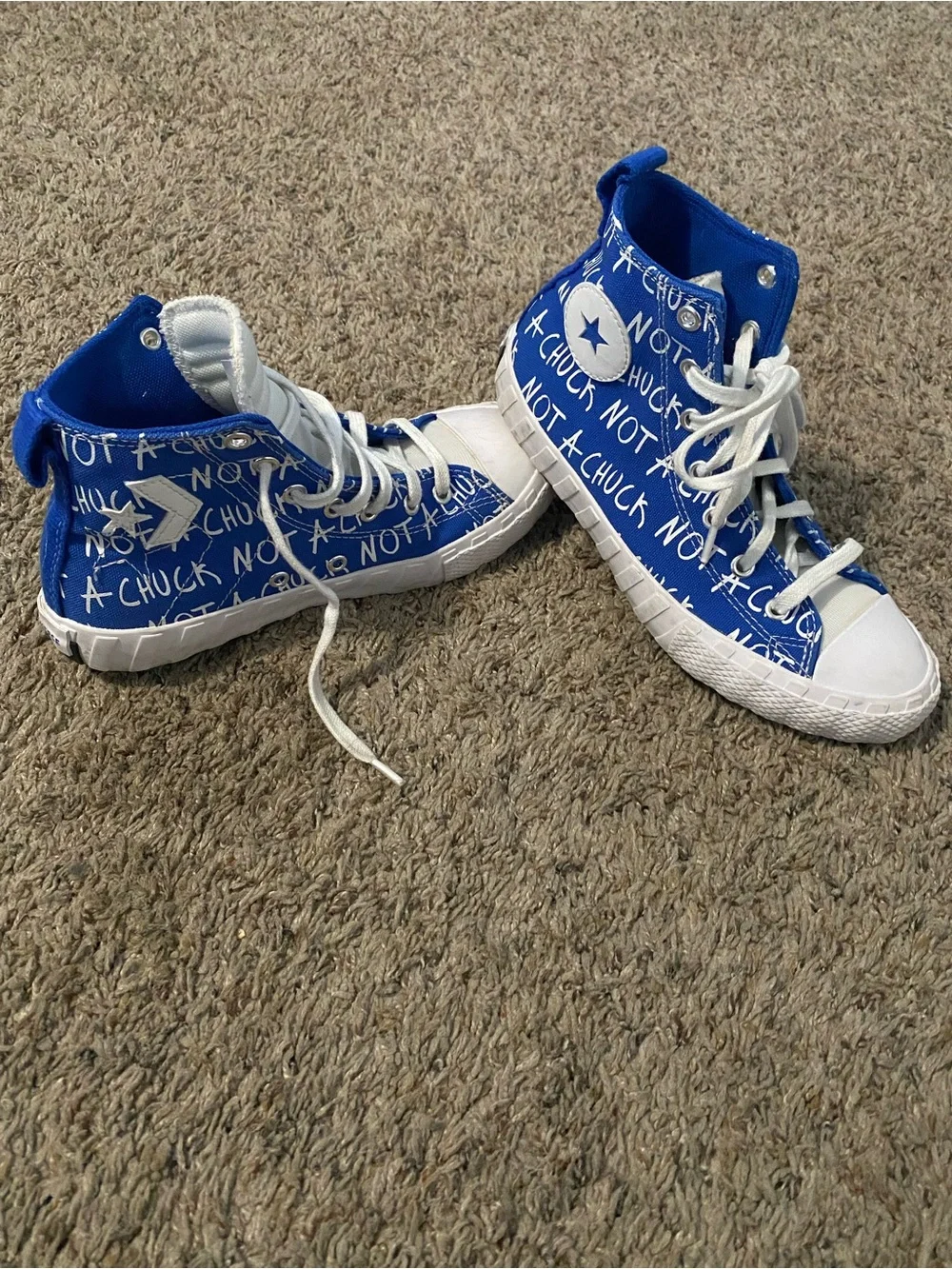 Converse Kids Blue High-Top Sneakers with White Accents